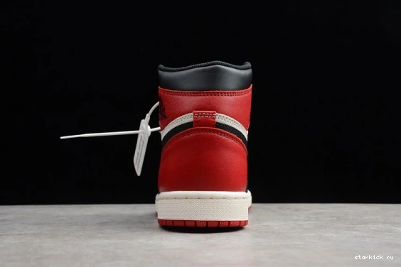 Jordan Bred 555088-610 555088-610 Toe Air 1 High Retro 0723